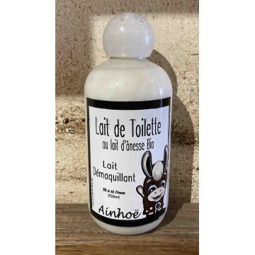 Lait  de toilette démaquillant au lait d'ânesse 