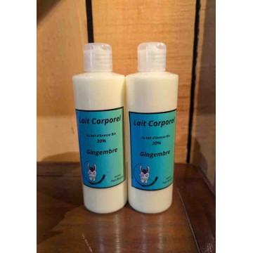 Lait corporel au lait d'ânesse gingembre  x 2